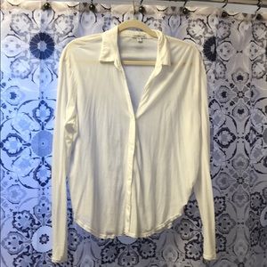 James Peres white cotton top